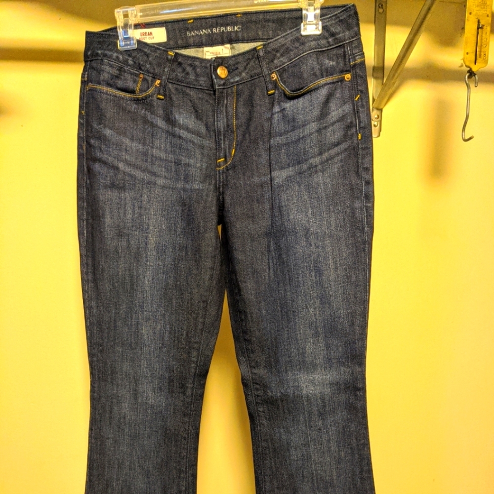 Banana Republic Urban Boot Cut Dark Wash Denim Jeans Ladies Size 6